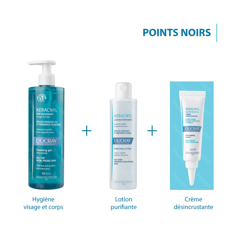 Ducray Keracnyl Gel Moussant 400ml Nf