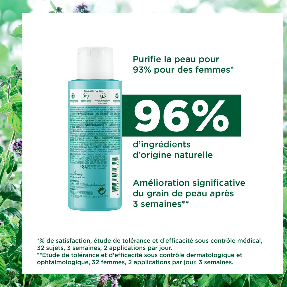Klorane Visage Menthe Aquatique Poudre Purif. 50g