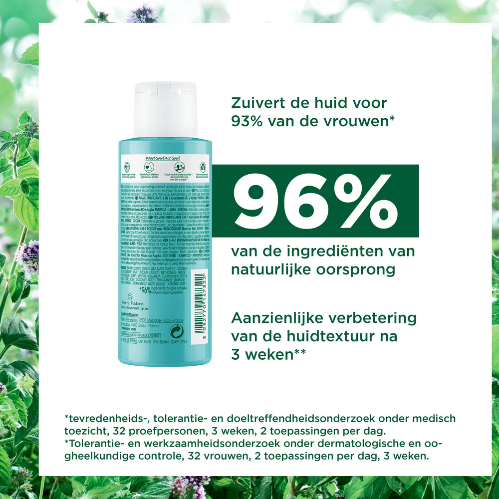 Klorane Gezicht Munt Aquatic Zuiverend Poeder 50g