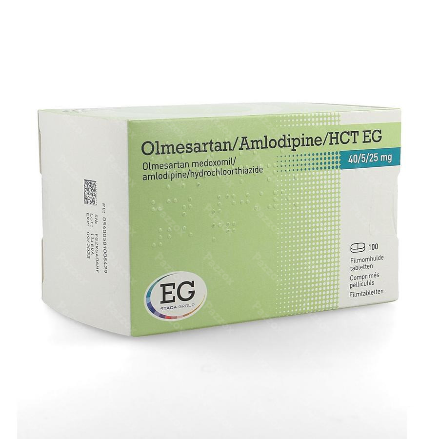 Olmesartan/amlodipin/hct Eg 40/ 5/25,0 Filmtabl100 kopen - Pazzox