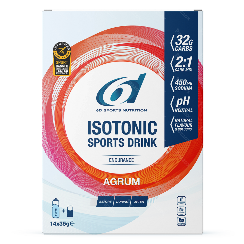 6d Isotonic Sports Drink Agrum Pdr Zakje 14x35g