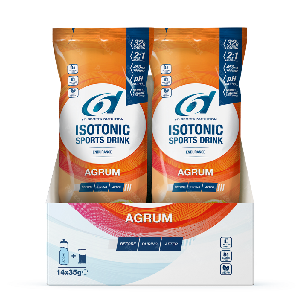 6d Isotonic Sports Drink Agrum Pdr Zakje 14x35g