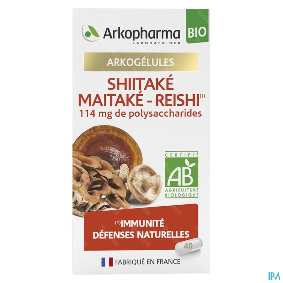 Arkogelules Shiitake Maitake Reishi Bio Caps 40