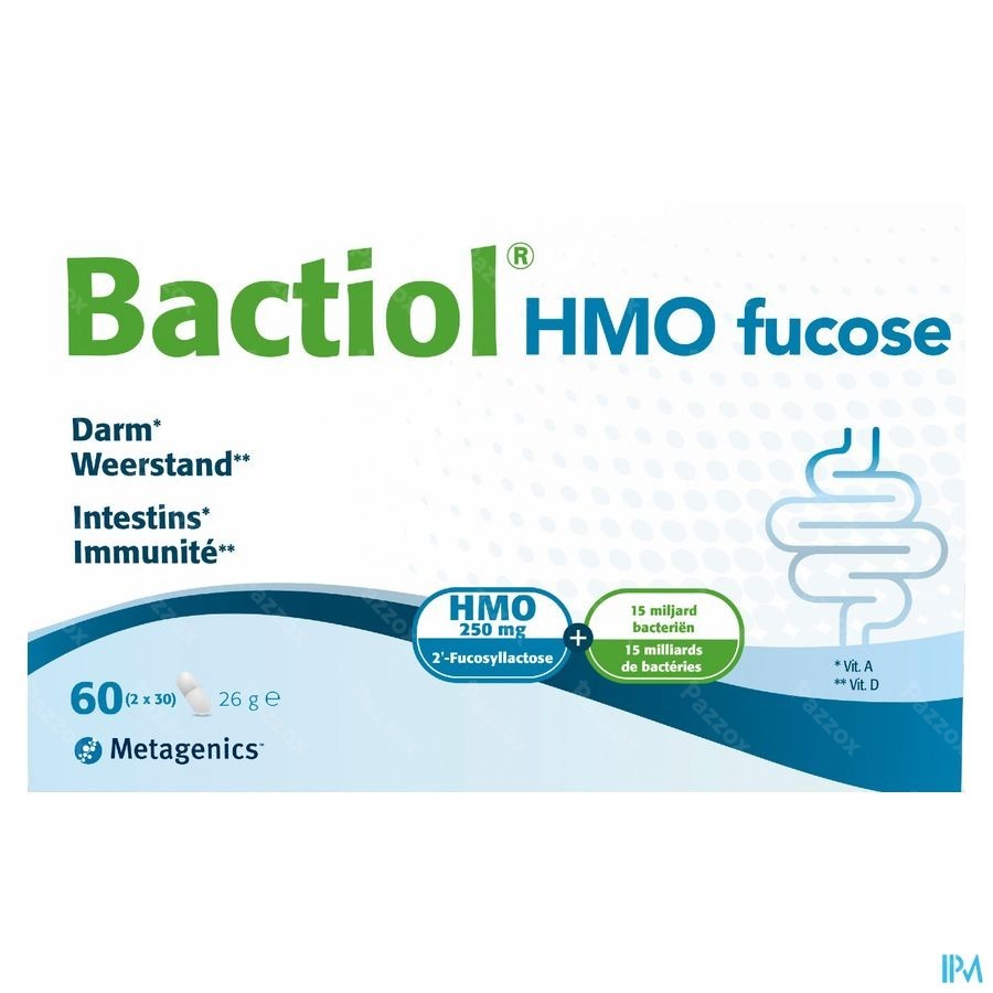 Metagenics Bactiol Hmo Fucose Voedingssupplement Probiotica 60 Capsules
