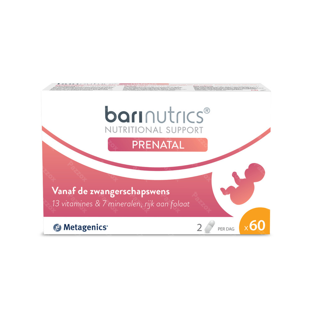 BariNutrics Prenatal Kinderwens tot Einde Borstvoeding 60 Capsules