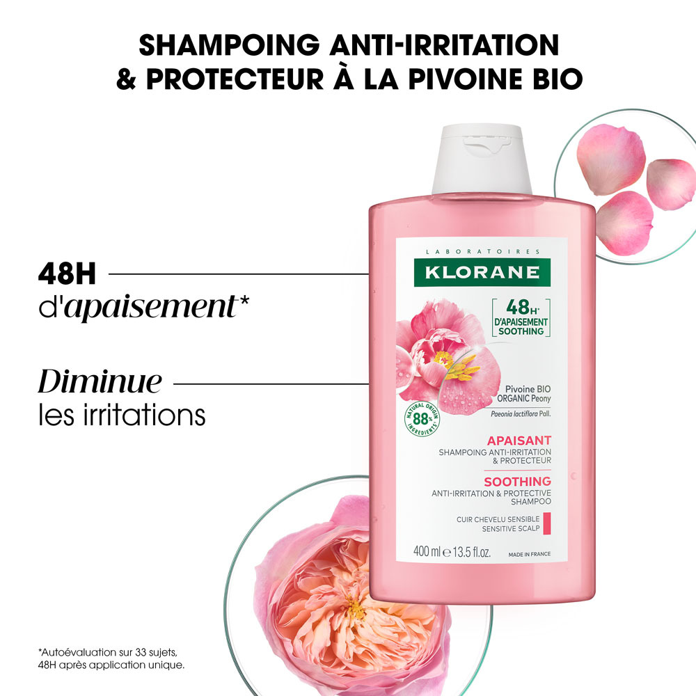 Klorane Capillaire Shampooing Pivoine Bio 400ml