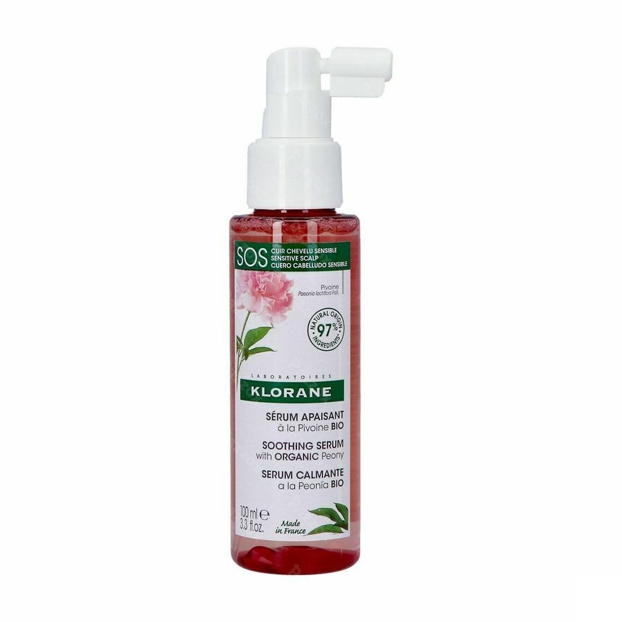 Klorane Sos Serum Pioenroos Bio 100ml