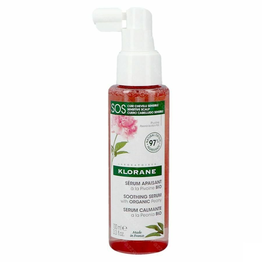Klorane Sos Serum Pioenroos Bio 100ml