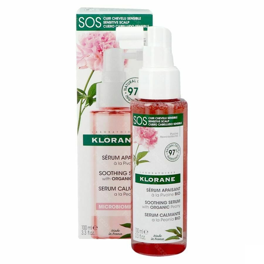 Klorane Sos Serum Pioenroos Bio 100ml