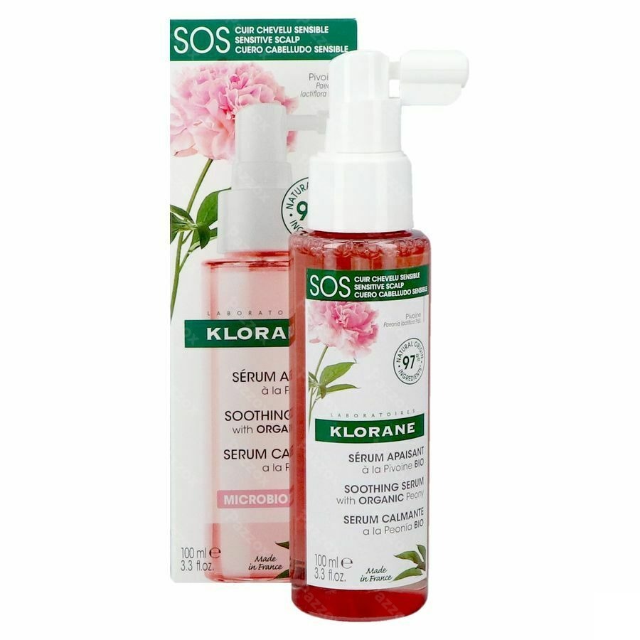 Klorane Sos Serum Pioenroos Bio 100ml