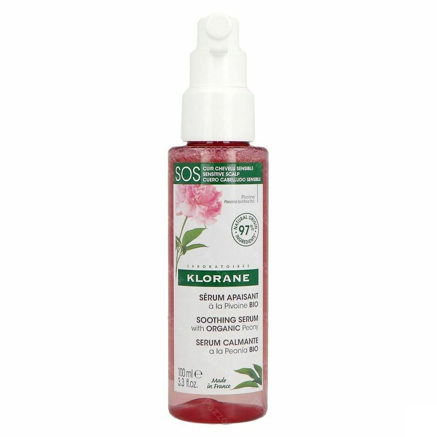 Klorane Sos Serum Pioenroos Bio 100ml