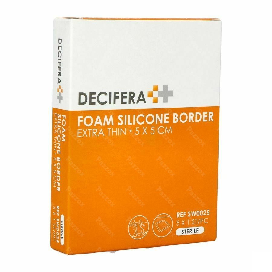 Decifera Foam Silicone Border Extra Thin 5x5cm