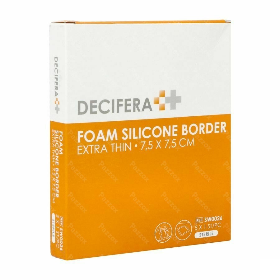 Decifera Foam Silicone Border Extra Thin 7,5x7,5cm