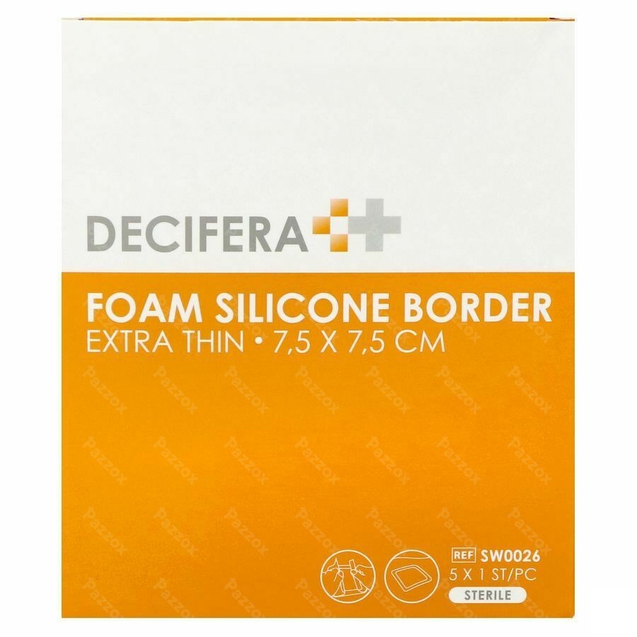 Decifera Foam Silicone Border Extra Thin 7,5x7,5cm