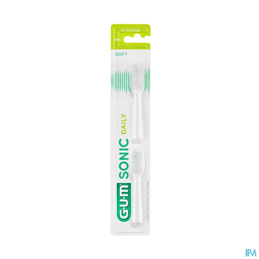 Gum Sonic Daily Brosse Dents Pile Tetes Blanche 2