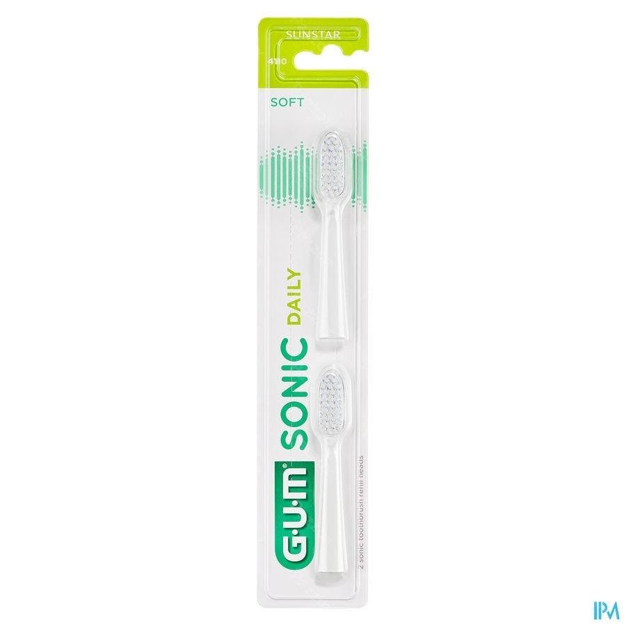 Gum Sonic Daily Brosse Dents Pile Tetes Blanche 2