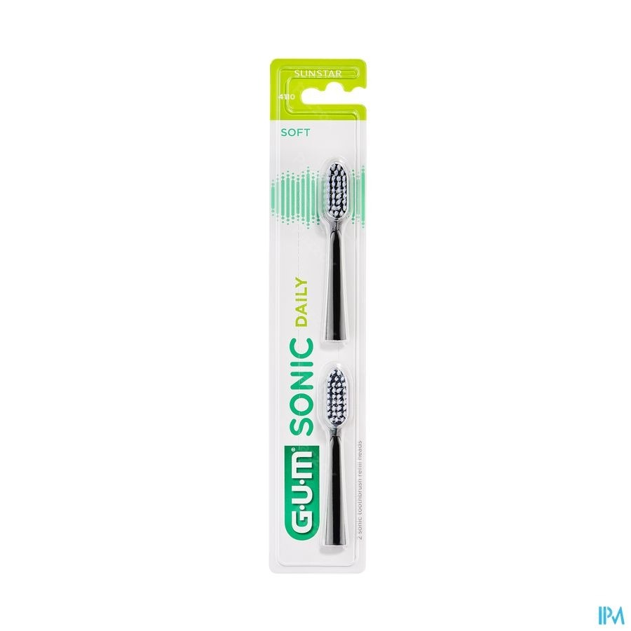 Gum Sonic Daily Batterij Tanden Opzetborstel Zwart