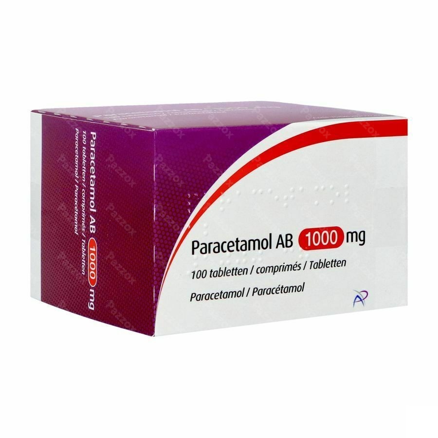 Paracetamol AB 1000mg 100 Comprimés