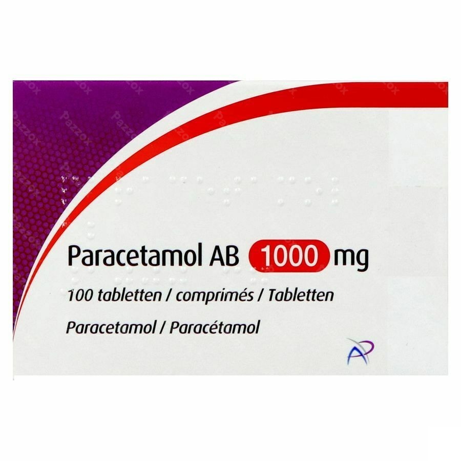 Paracetamol AB 1000mg 100 Comprimés