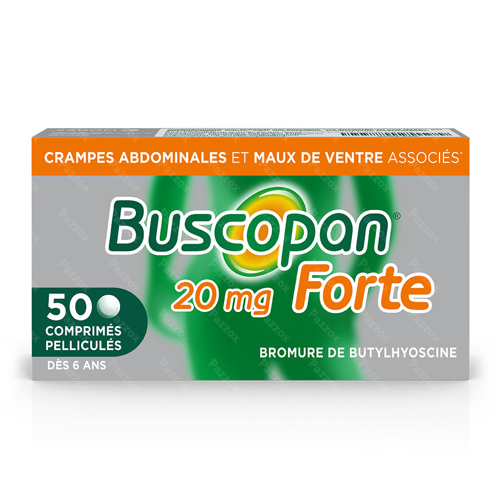 Buscopan Forte 20mg 50 Comprimés Pelliculés