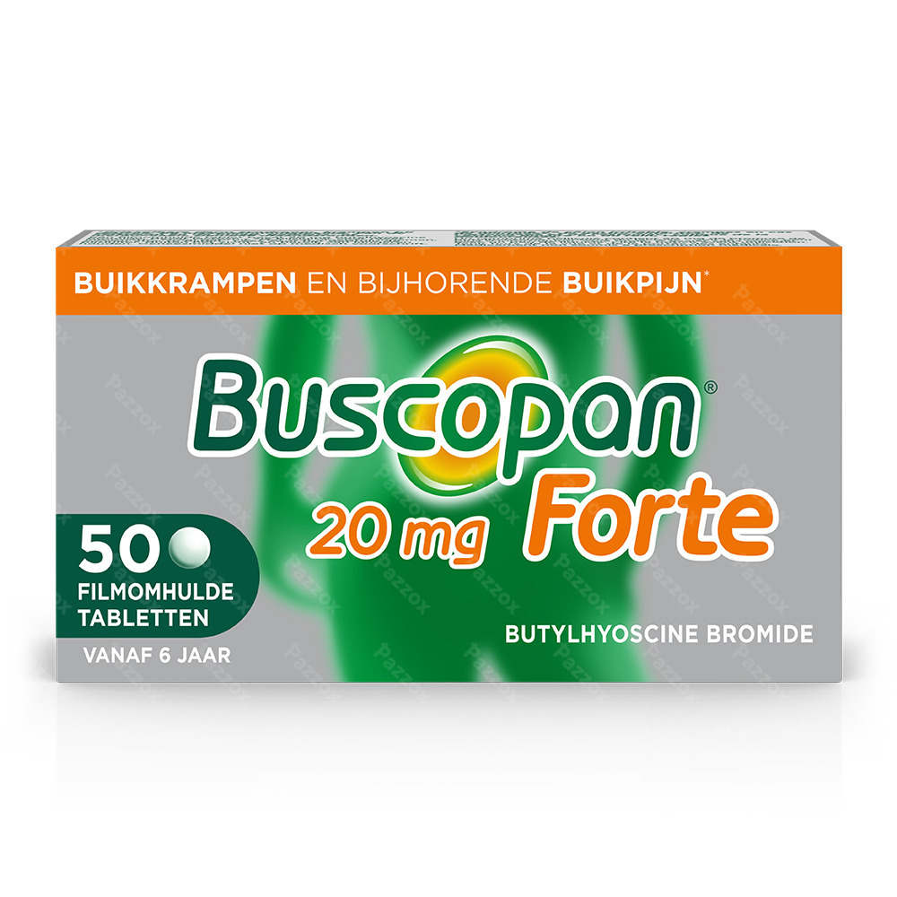 Buscopan Forte 20mg 50 Filmomhulde tabletten