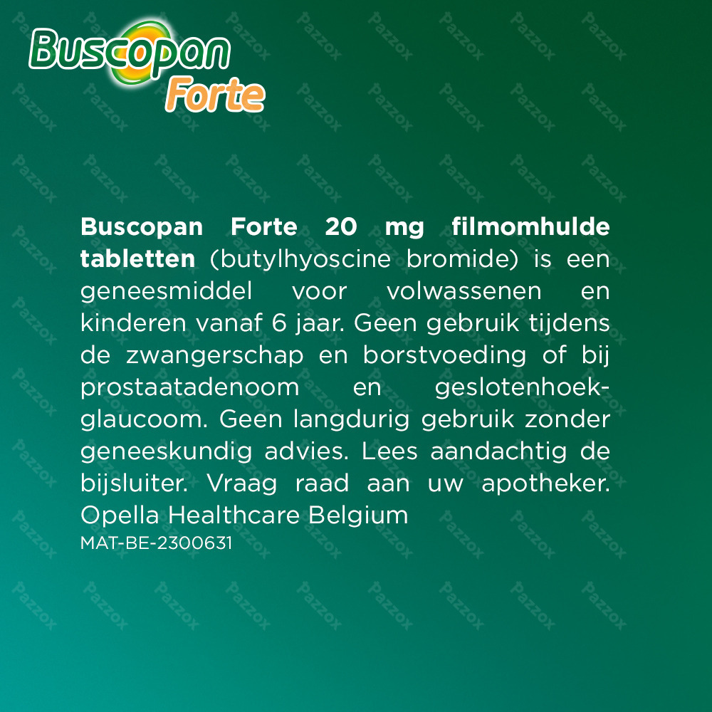 Buscopan Forte 20mg 50 Filmomhulde tabletten