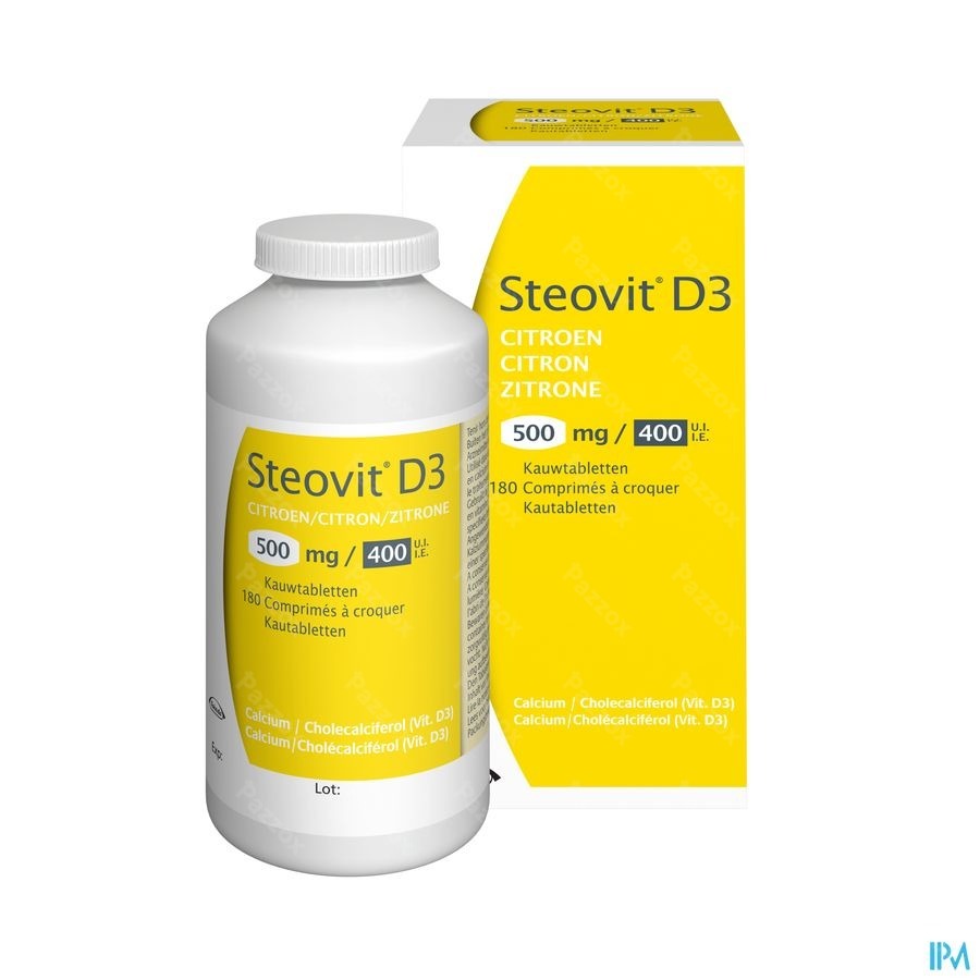 Steovit D3 Citron 500mg/400ui Comp Croq. 180 Flac