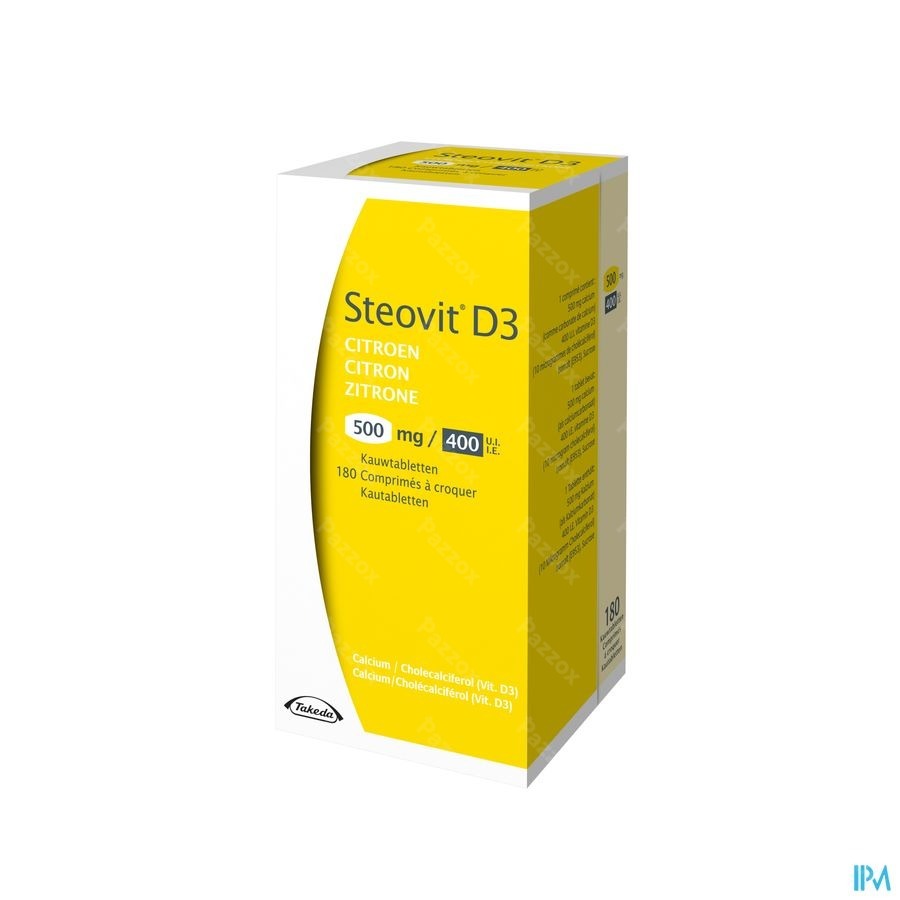 Steovit D3 Citron 500mg/400ui Comp Croq. 180 Flac