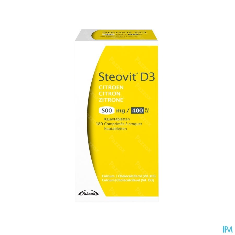 Steovit D3 Citron 500mg/400ui Comp Croq. 180 Flac
