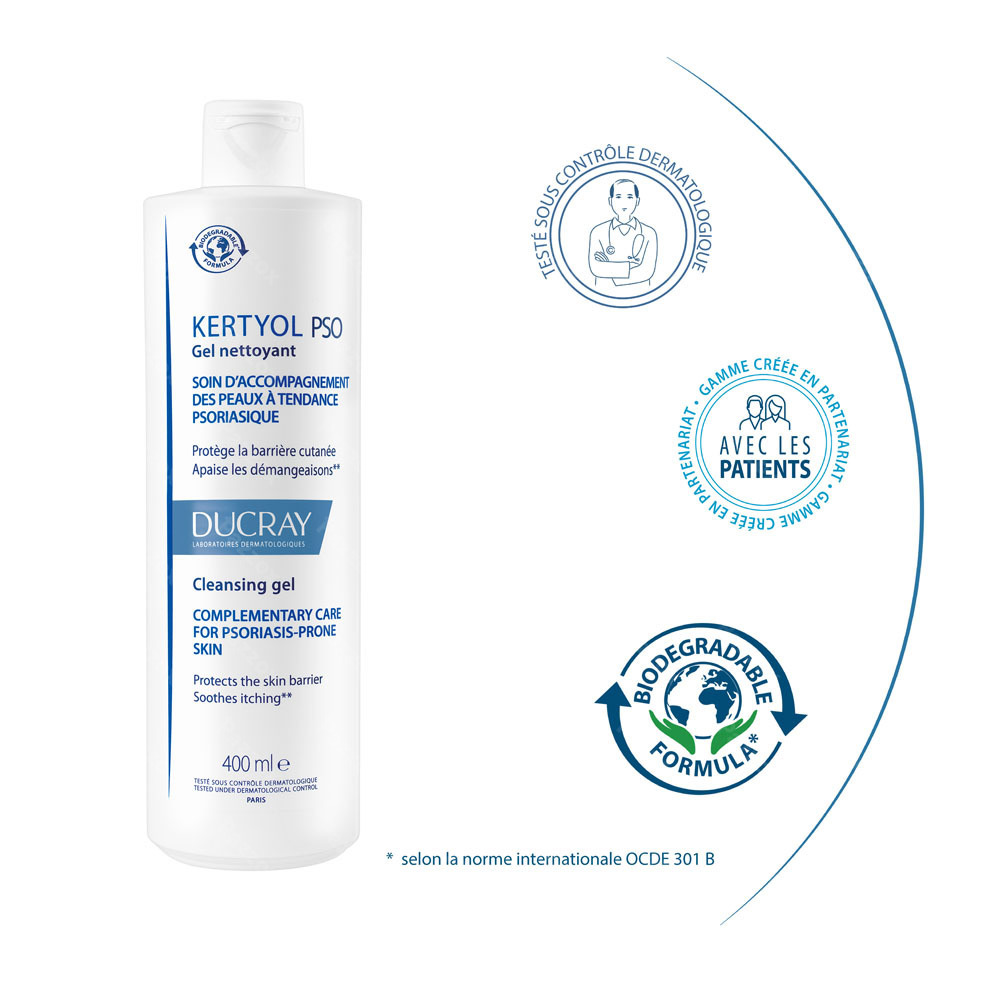 Ducray Kertyol Pso Gel Nettoyant 400ml