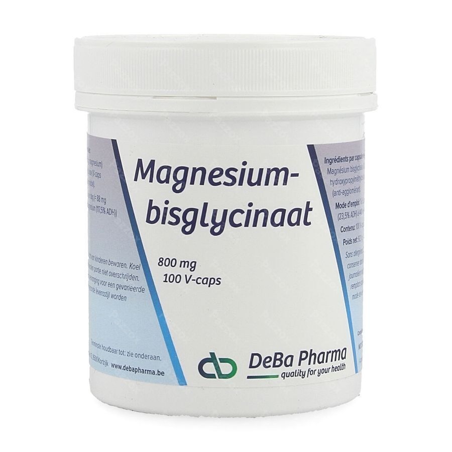 Magnesiumbisglycinaat 800mg V-caps 100