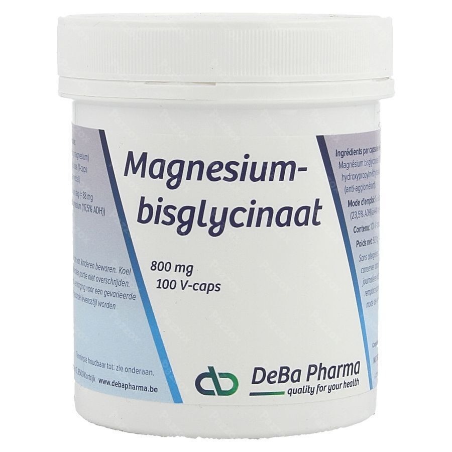 Magnesiumbisglycinaat 800mg V-caps 100