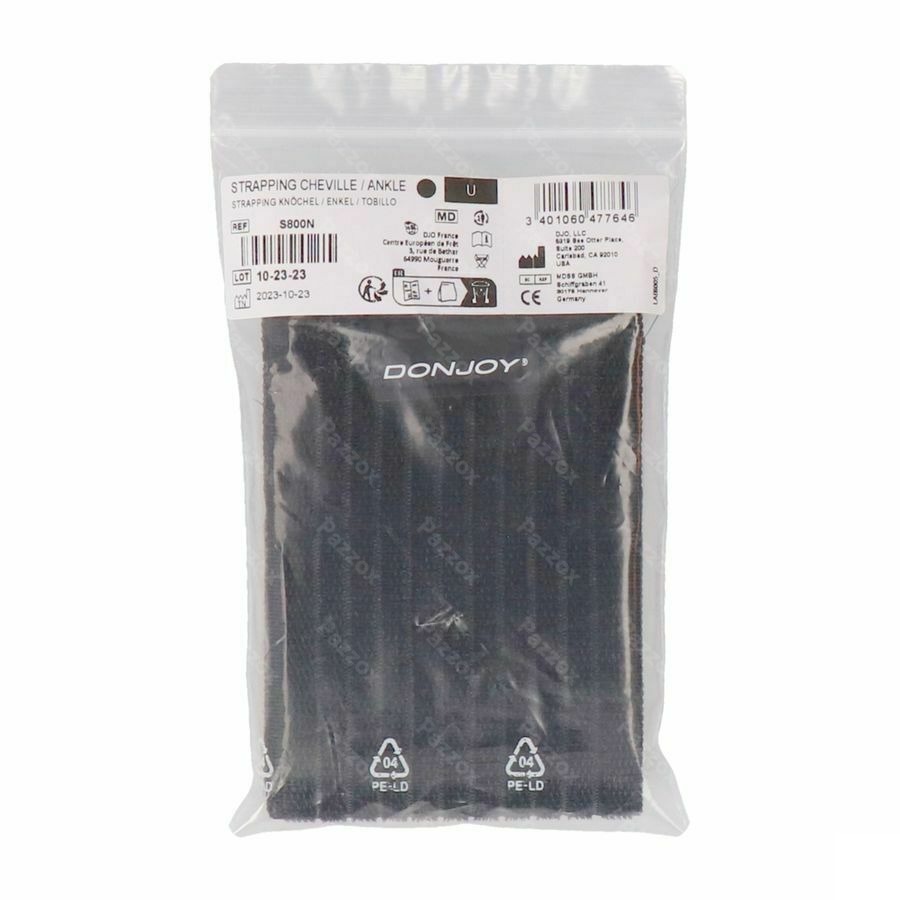 Donjoy Strapping Noir Cheville