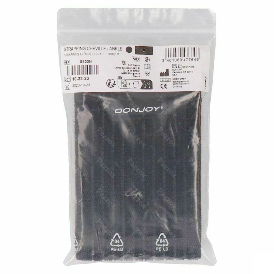 Donjoy Strapping Noir Cheville
