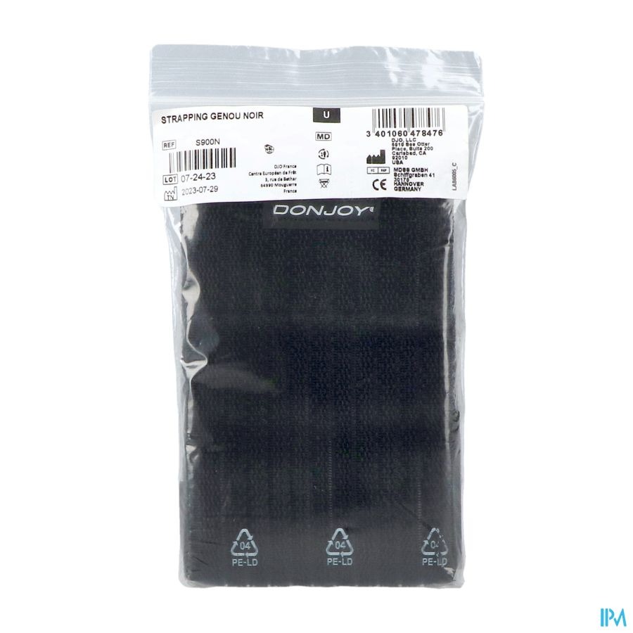 Donjoy Strapping Zwart Knie