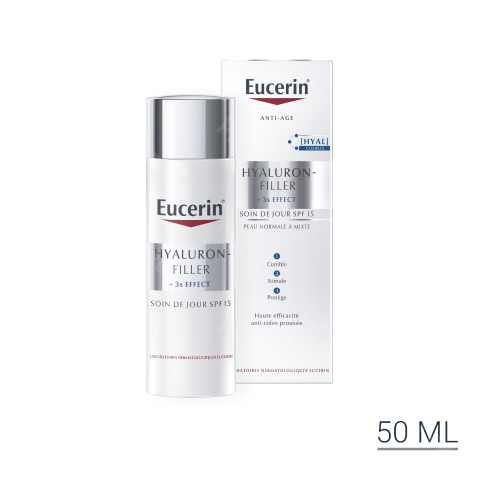 Eucerin Hyaluron-Filler 3x Effect Soin De Jour Spf 15 Peau Normale À Mixte 50ml