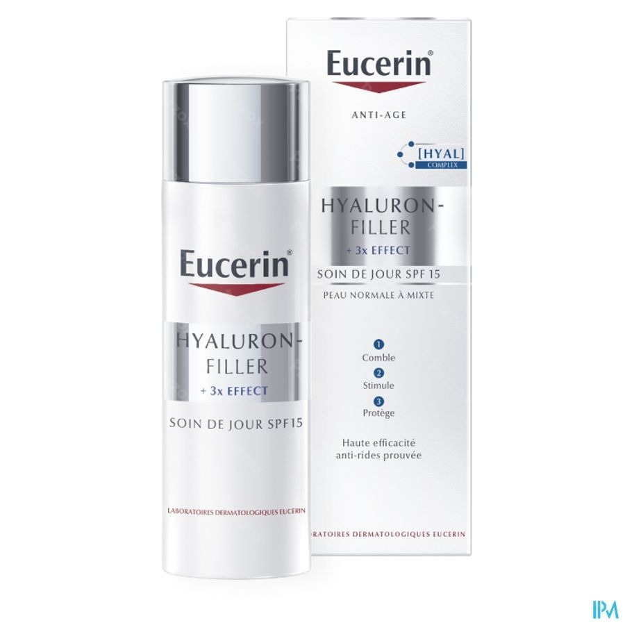 Eucerin Hyaluron-Filler 3x Effect Soin De Jour Spf 15 Peau Normale À Mixte 50ml