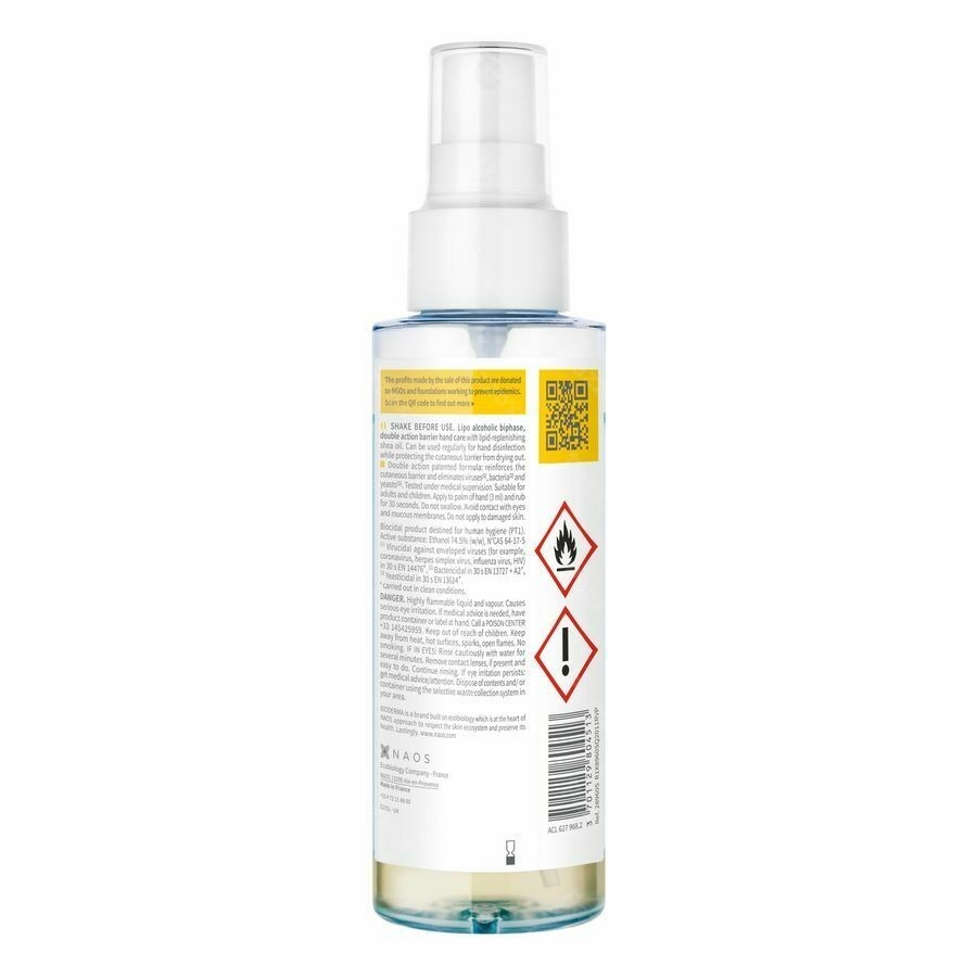 Bioderma Biphase Lipo Alcoolique Mains Sp 100ml