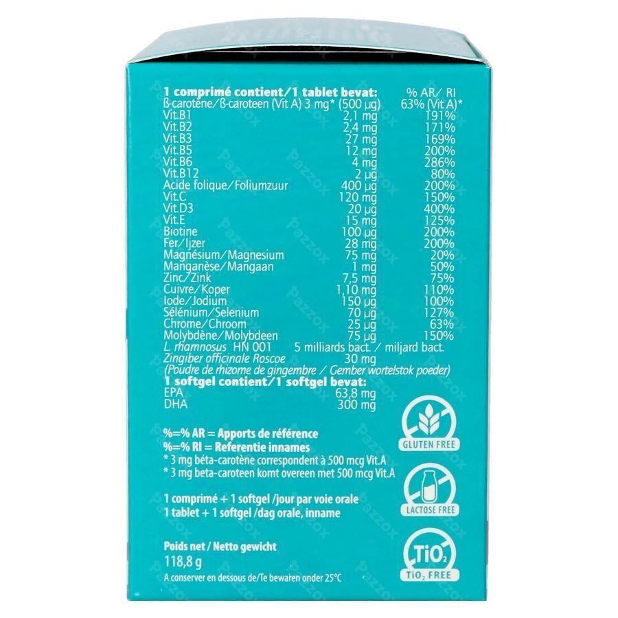Vinalac +DHA/EPA Kinderwens tot Einde Borstvoeding 60 + 60 Capsules