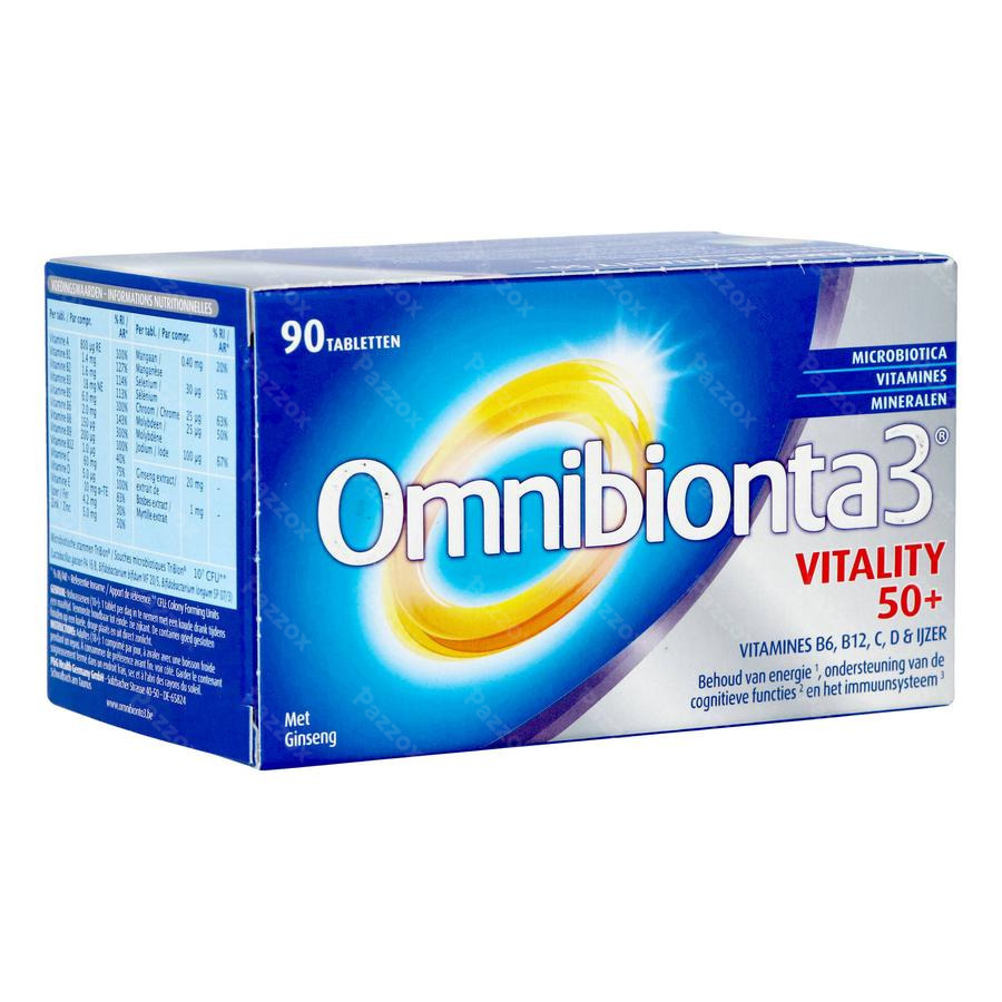 Omnibionta3 Vitality 50+ Weerstand & Energie 90 Tabletten