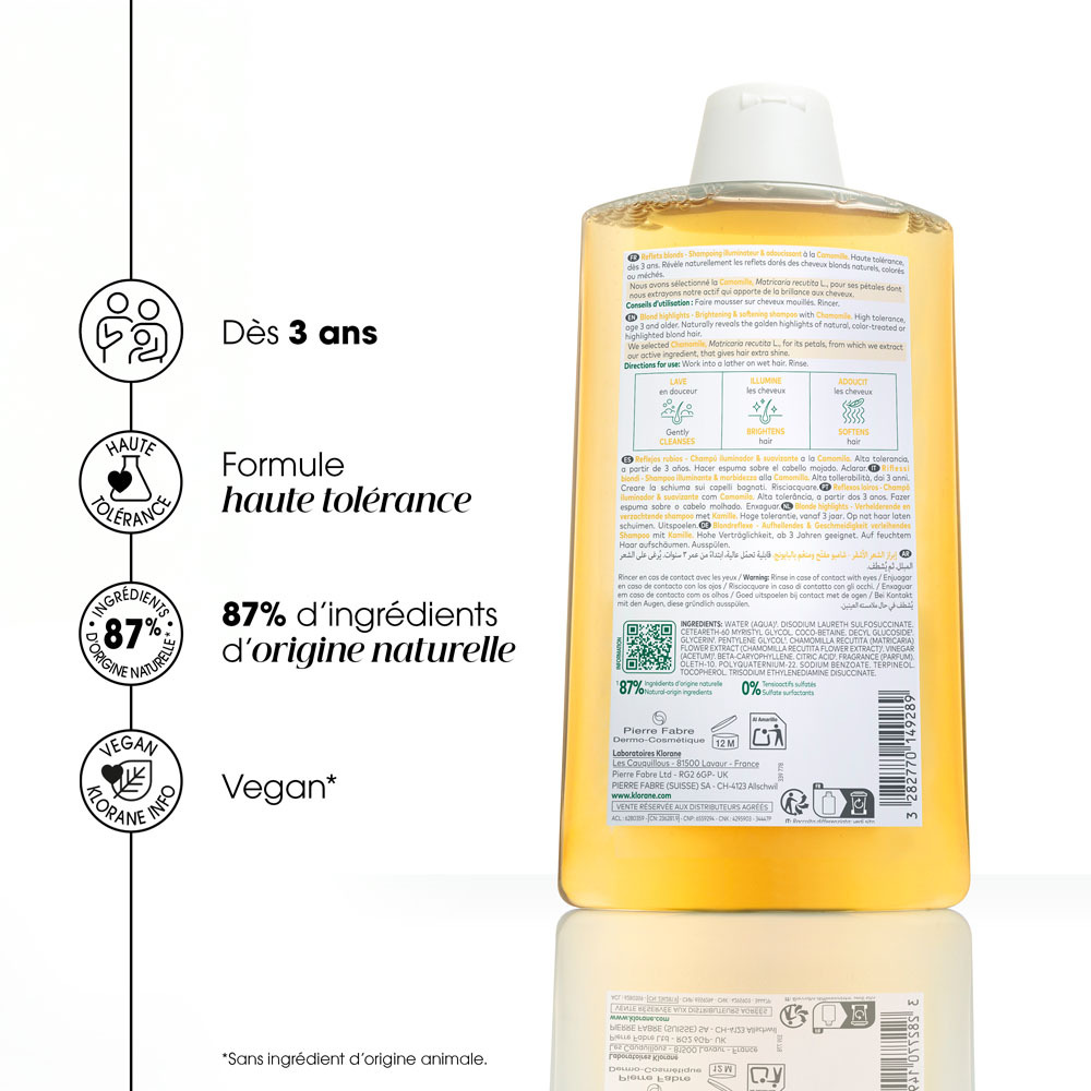 Klorane Camomille Bio Shampooing Cheveux Blonds 400ml