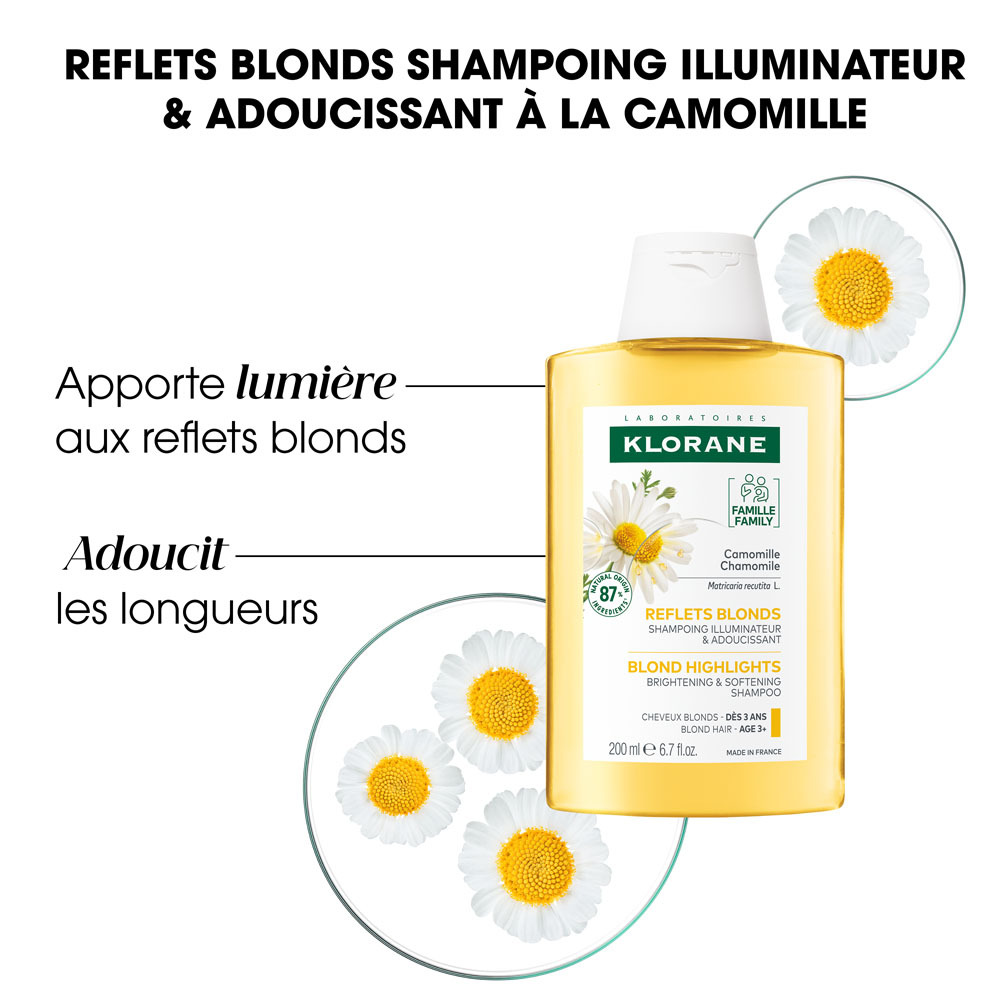 Klorane  Camomille Bio Shampooing Cheveux Blonds 200ml