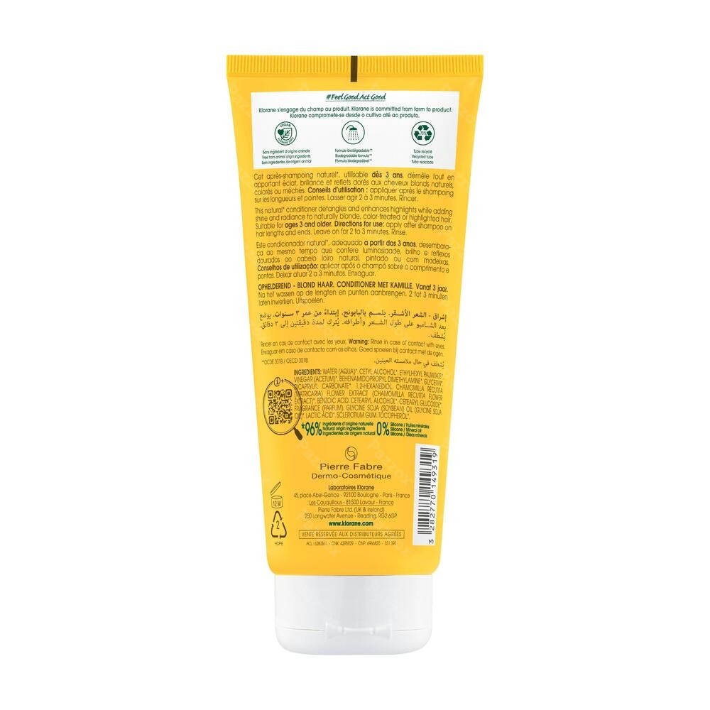 Klorane Ophelderende Balsem Blond Haar Kamille 200ml