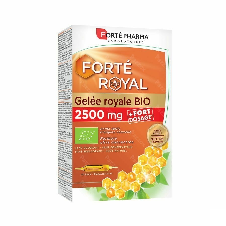 Forté Pharma Gelée Royale Bio 2500mg 15ml 20 Ampules