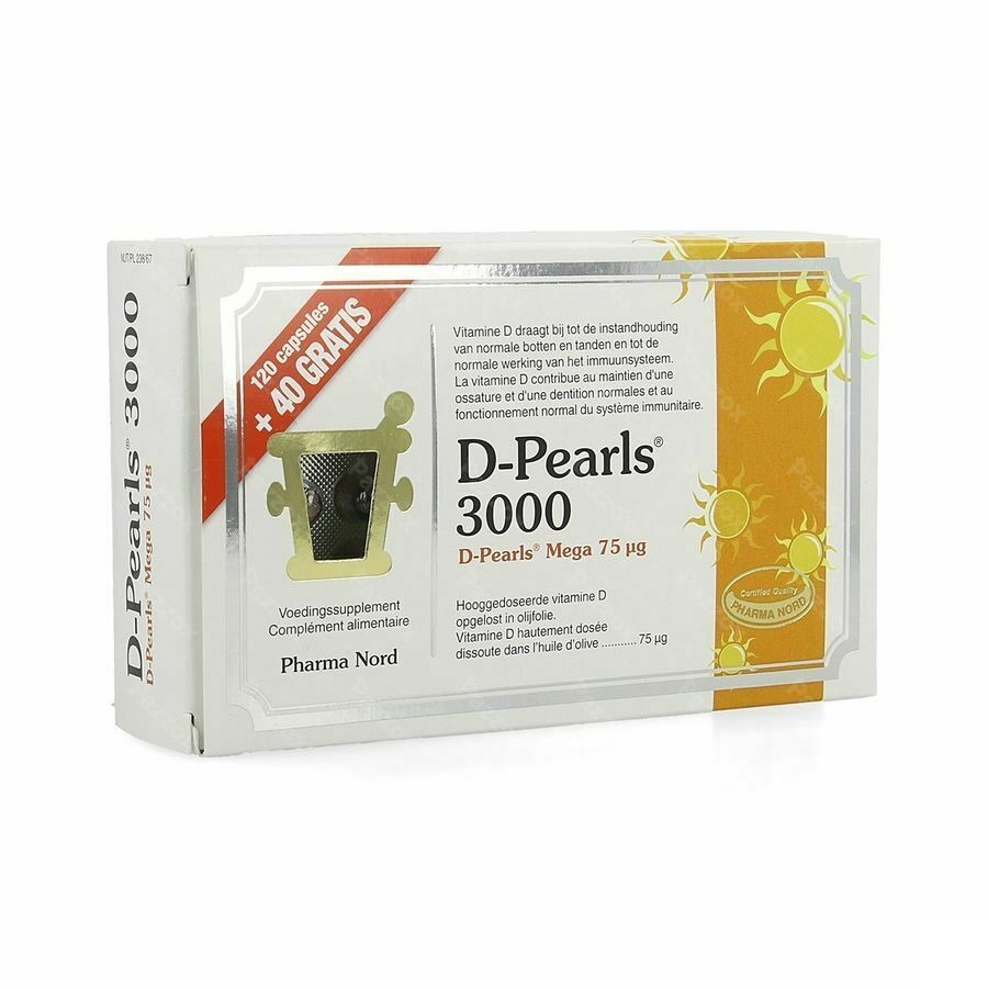 Pharma Nord D-Pearls 3000 IU 120 Capsules + 40 Gratis