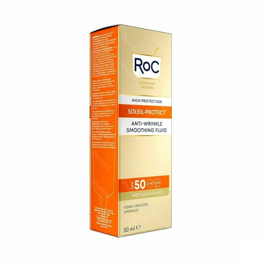 Roc Sol Protect A/wrinkle Smooth.fluid Ip50 Tb50ml