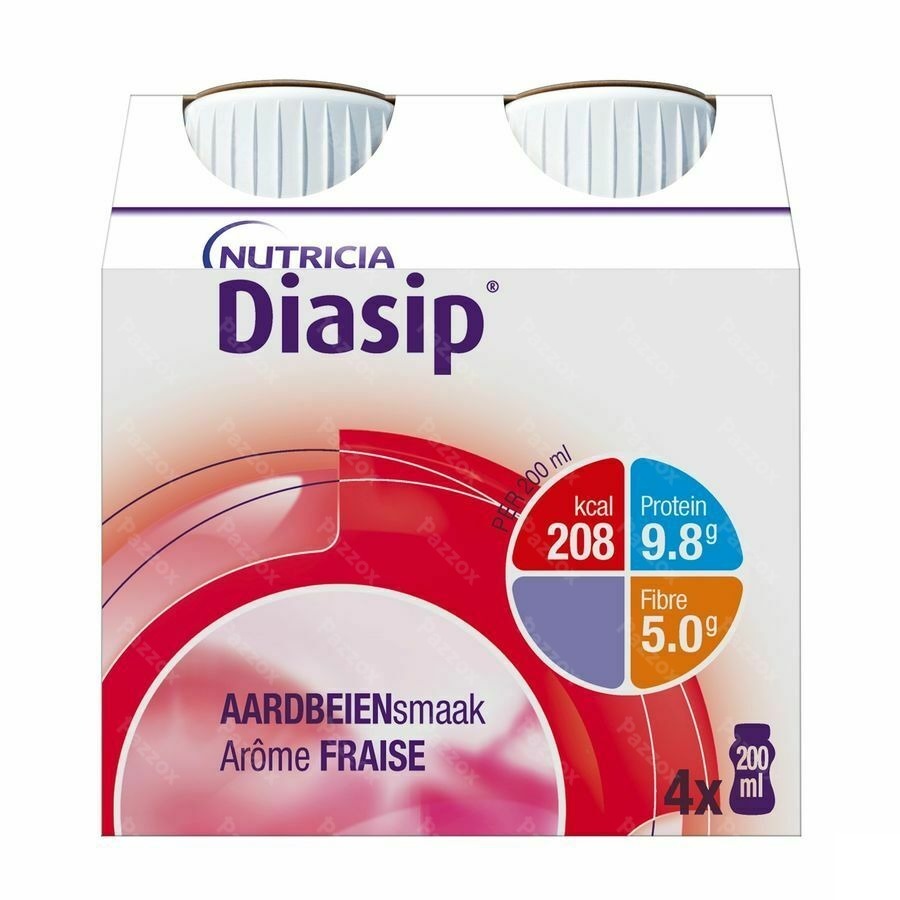 Diasip Fraise Bouteille 4x200ml Nf