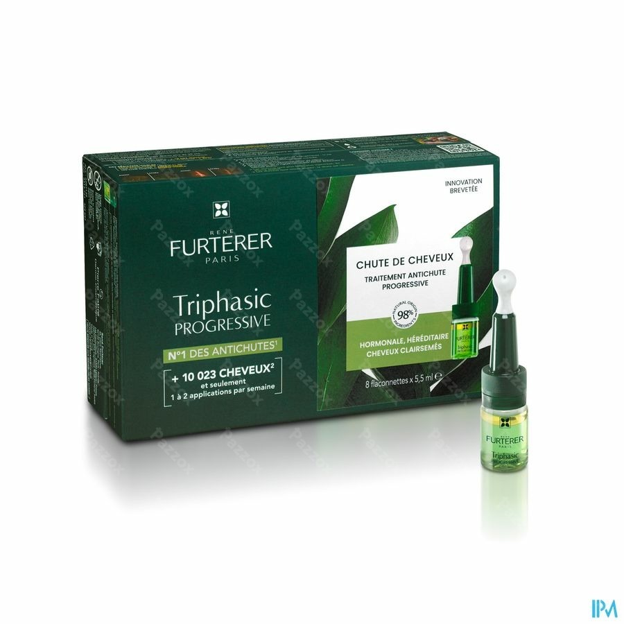 Furterer Triphasic Progressive Traitement  Anti-chute de Cheveux 8x5.5ml