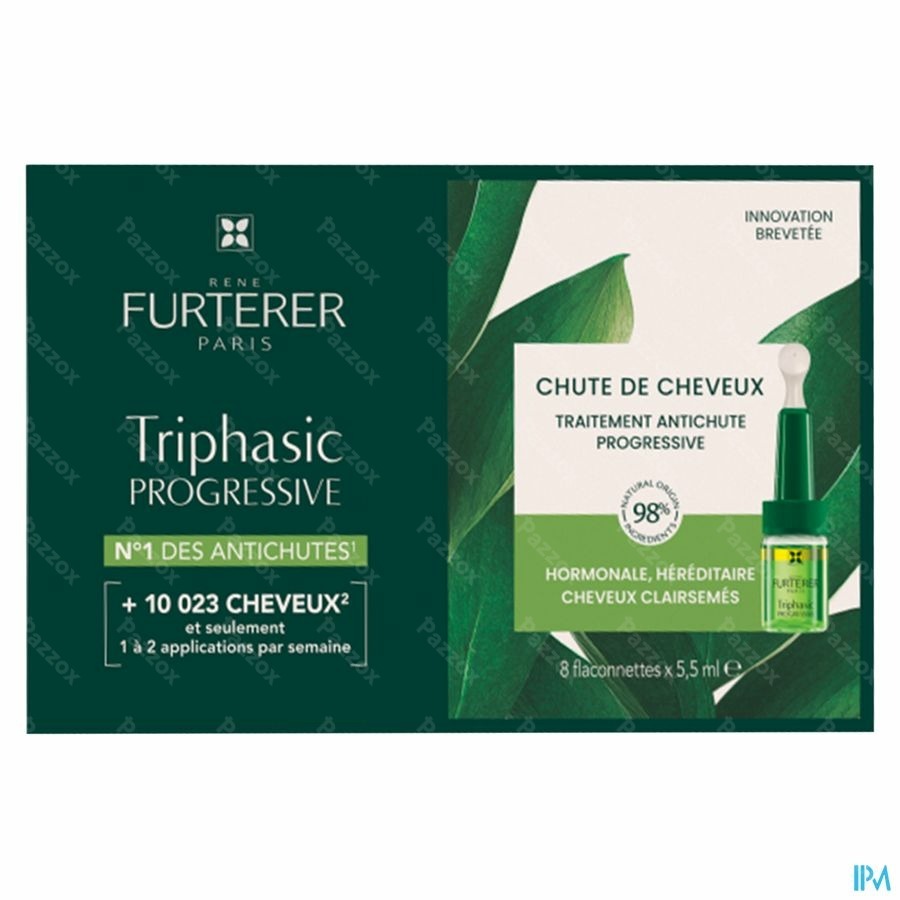 Furterer Triphasic Progressive Traitement  Anti-chute de Cheveux 8x5.5ml