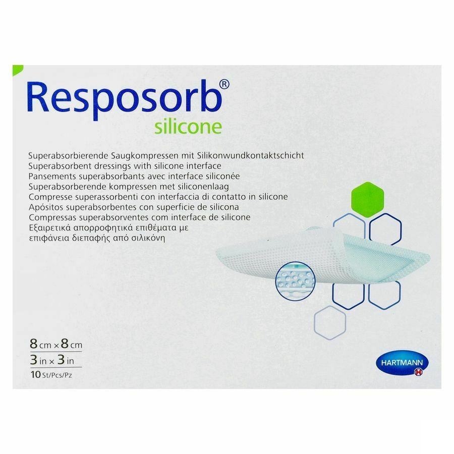 Resposorb Silicone 8x8cm 10 4130411